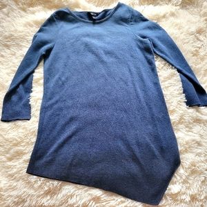 Simply Vera Wang Metallic Ombre Teal, Blue, Black Asymmetrial Sweater Women's M‎